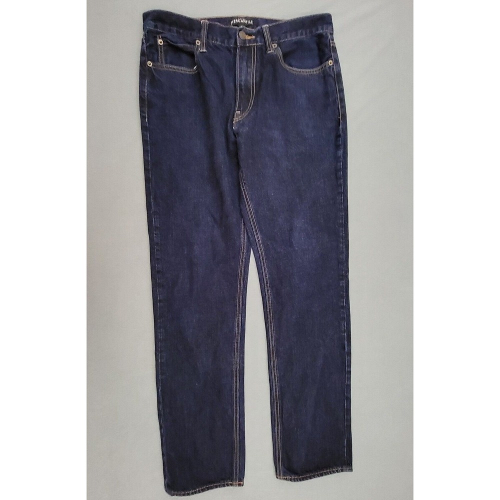 J Crew Mercantile Mens Dark Wash Straight‎ Leg Jeans 31x32 Cotton